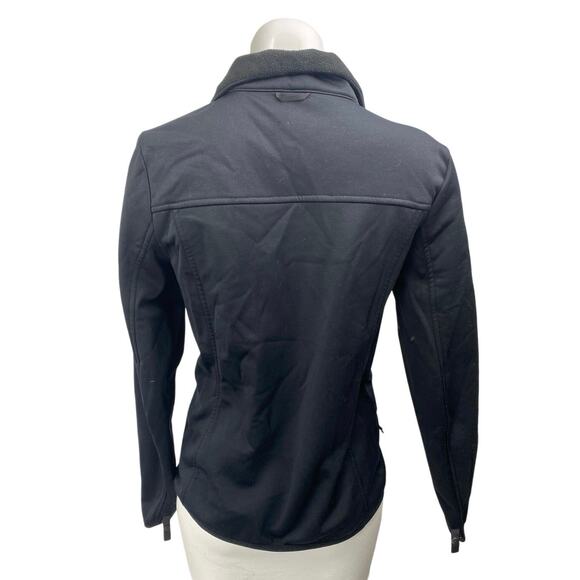 The North Face Women's Black Fleece Full Zip Collared Long Sleeve Coat Jacket S - Picture 2 of 4